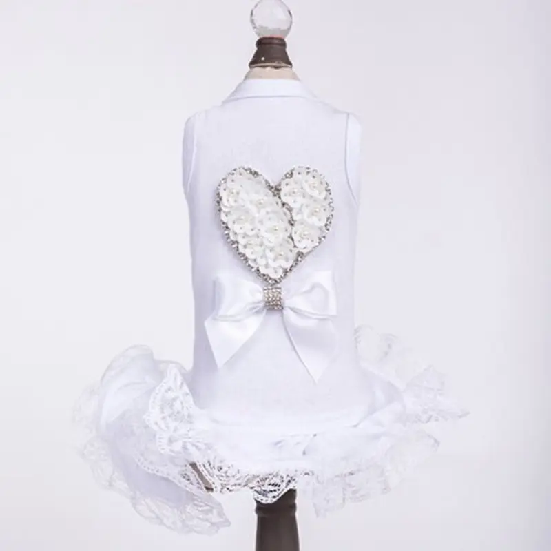 Endless Love Dog Dress in White
