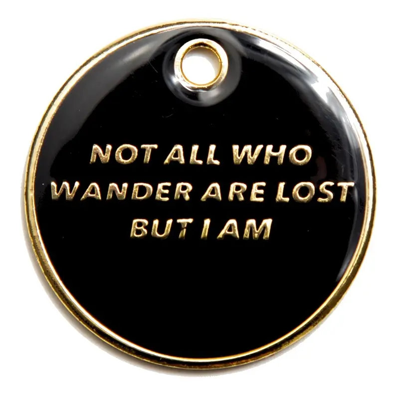 Not All Who Wander Pet ID Tag