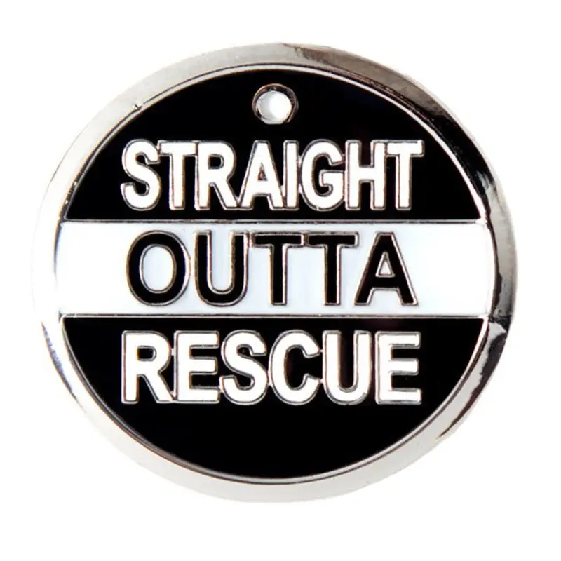 Straight Out of Rescue Pet ID Tag