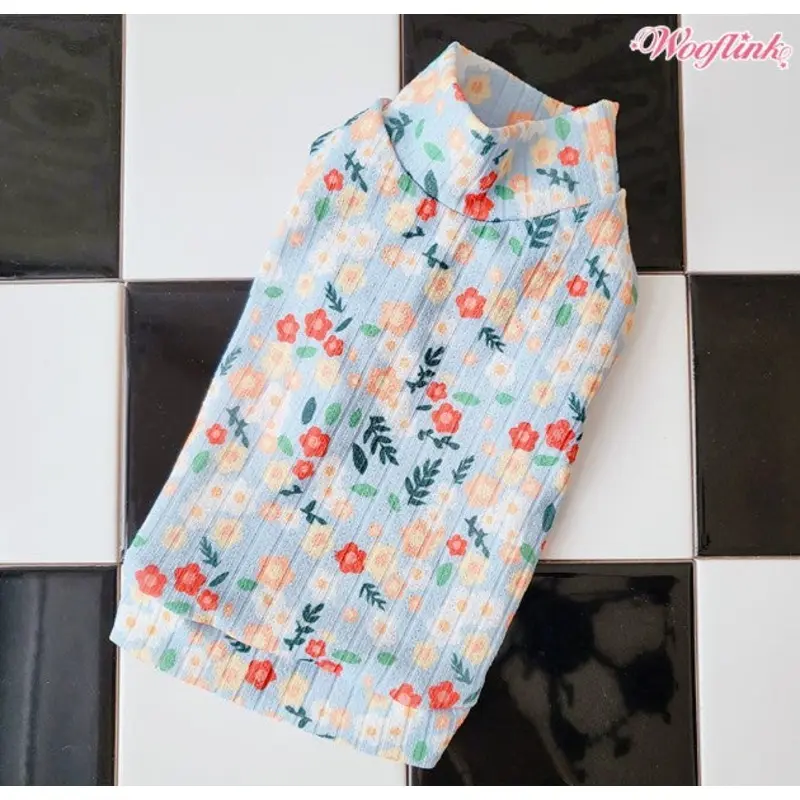 Wooflink Blooming Flowers Top - Blue