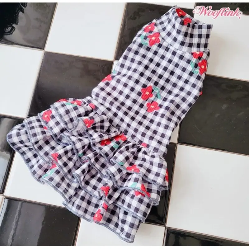 Wooflink Life is Better with Flowers Dress - Black