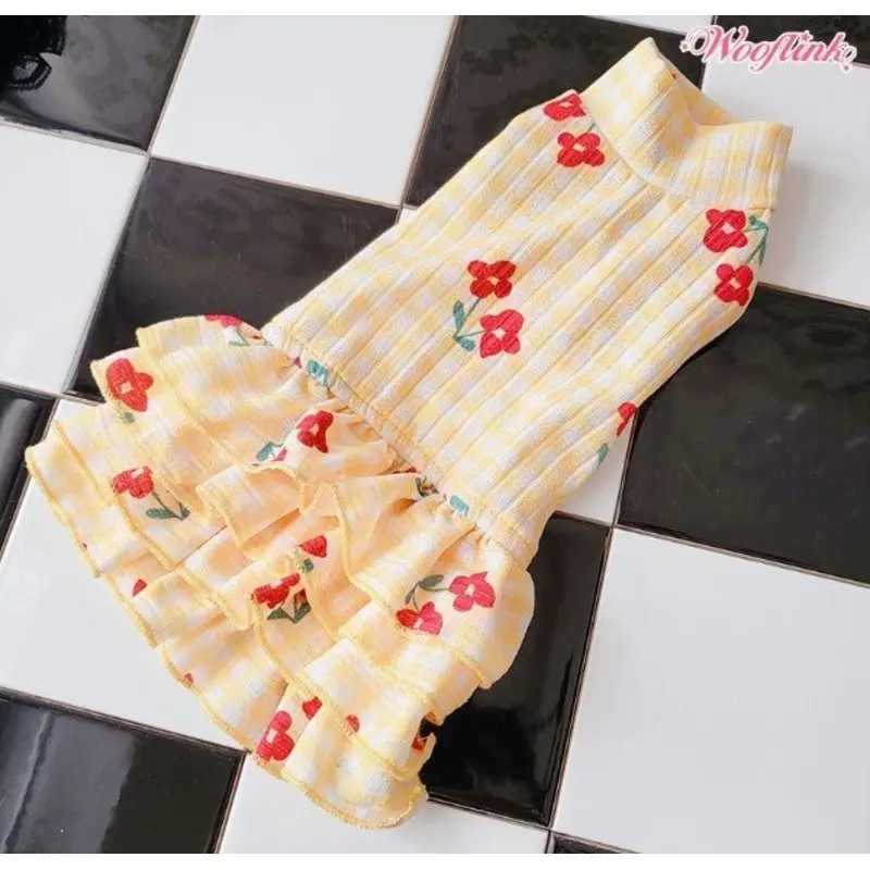 Wooflink Life is Better with Flowers Dress - Yellow