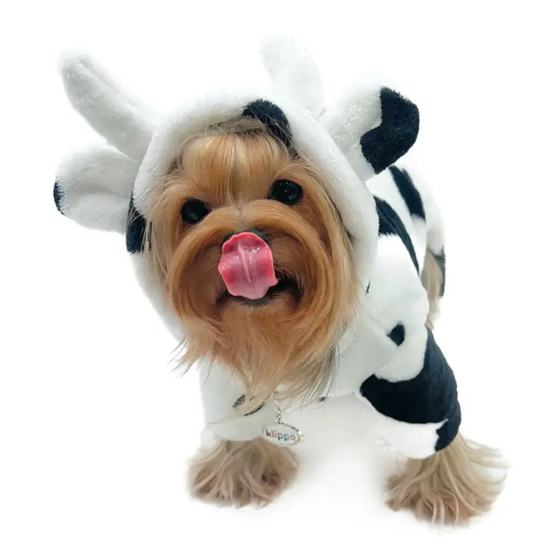Ultra Thick Plush Moo Cow Hooded Pajamas