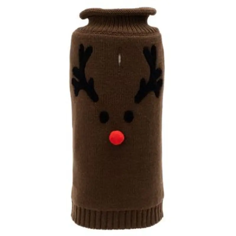 Brown Reindeer Face Sweater