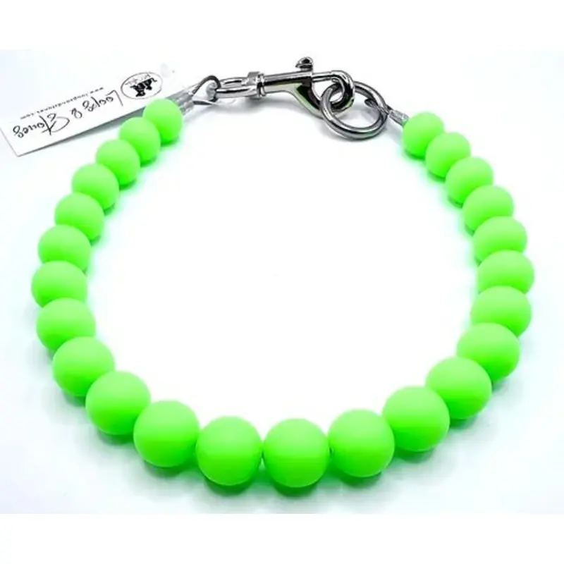 Glow In The Dark Beaded Pet Collar in Green