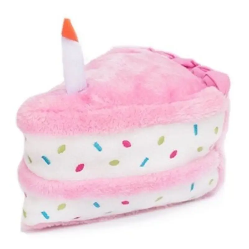 Birthday Cake Pink Plush Toy