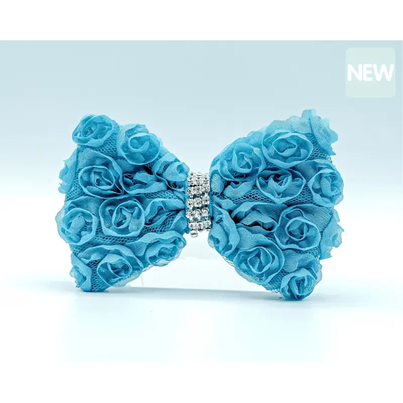 Furever Roses Hair Bow - Sea of Dreams