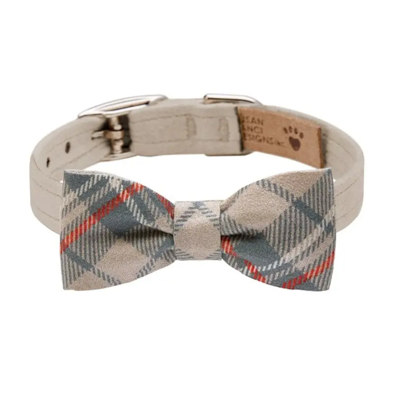 Susan Lanci Doe Collar with Doe Plaid Bow Tie