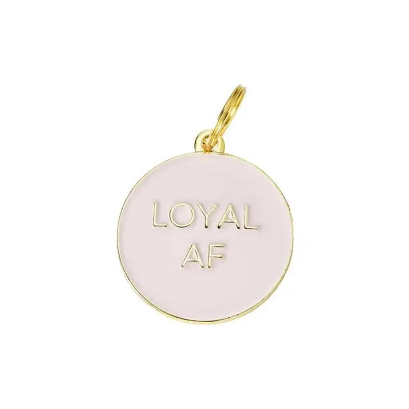Loyal AF Pet ID Tag in Pink