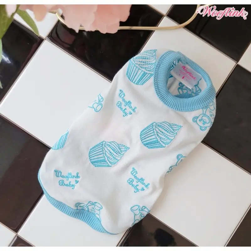 Wooflink BB Loves Cupcake Top - Baby Blue