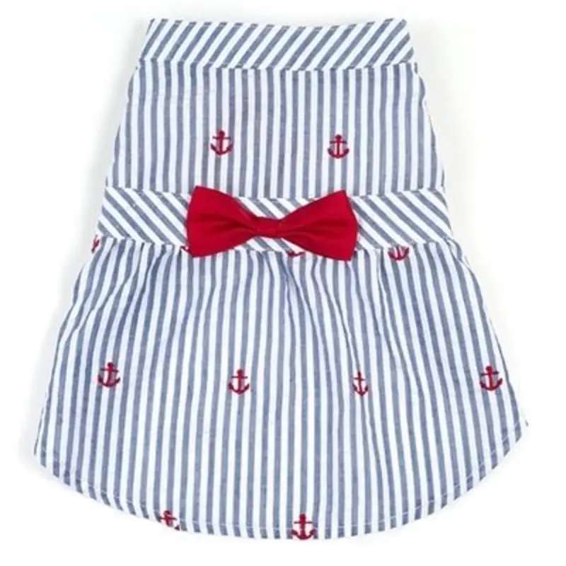Navy Stripe Anchor Dress