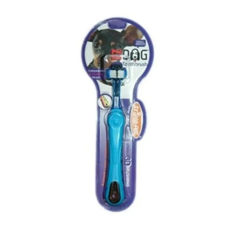 Triple Pet Toothbrush for Small Breeds