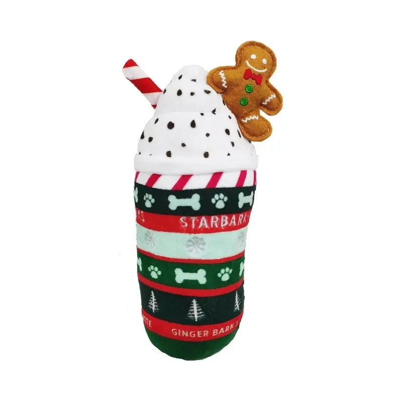 Starbarks Ginger Bark Latte Christmas Dog Toy