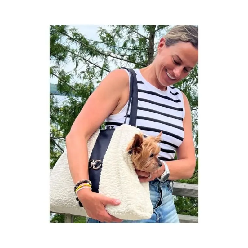 Signature Collection Carrier in Ivory Sheepskin