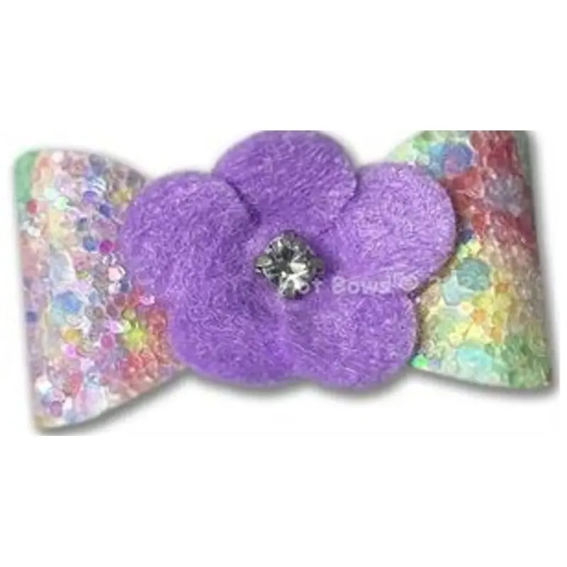 Lavender Flower Hair Bow