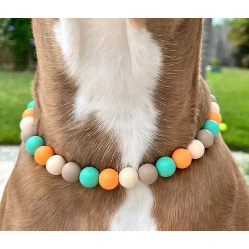 Sunset Beaded Pet Collar