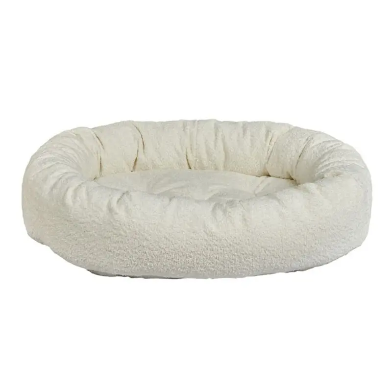 Donut Bed Shearling Collection in Milkshake