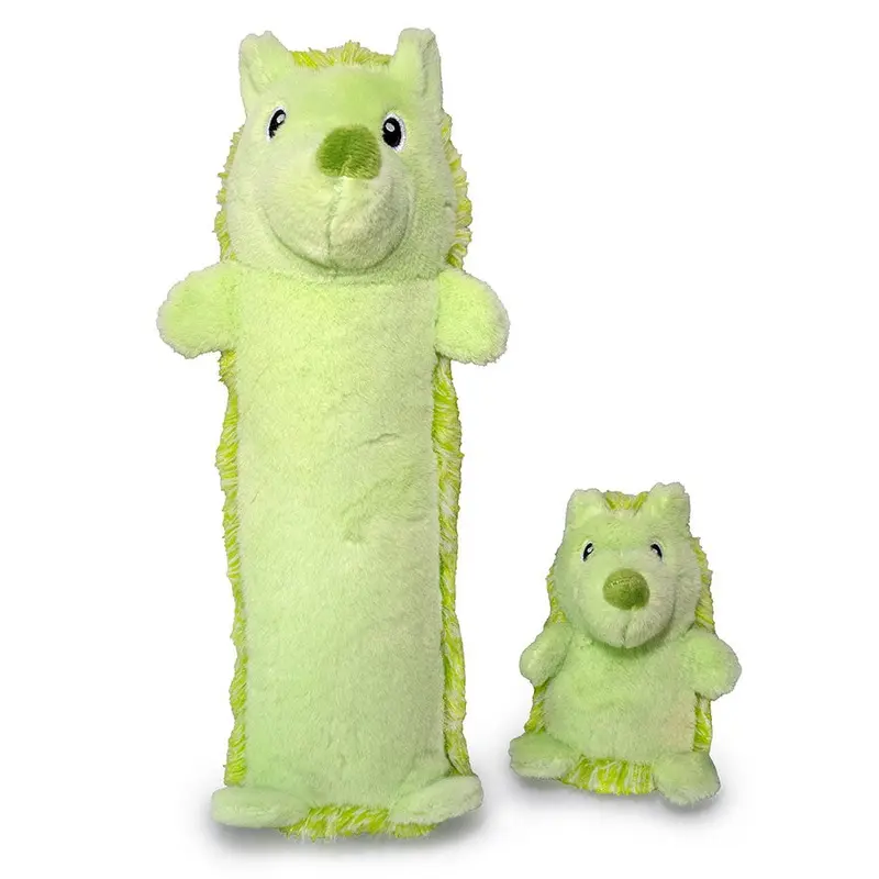 ThoozyPet Hedgehog Plush Dog Toy Green