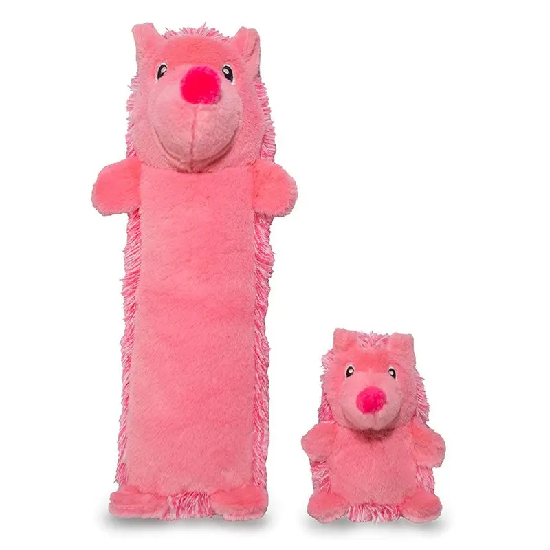 ThoozyPet Hedgehog Plush Dog Toy Pink