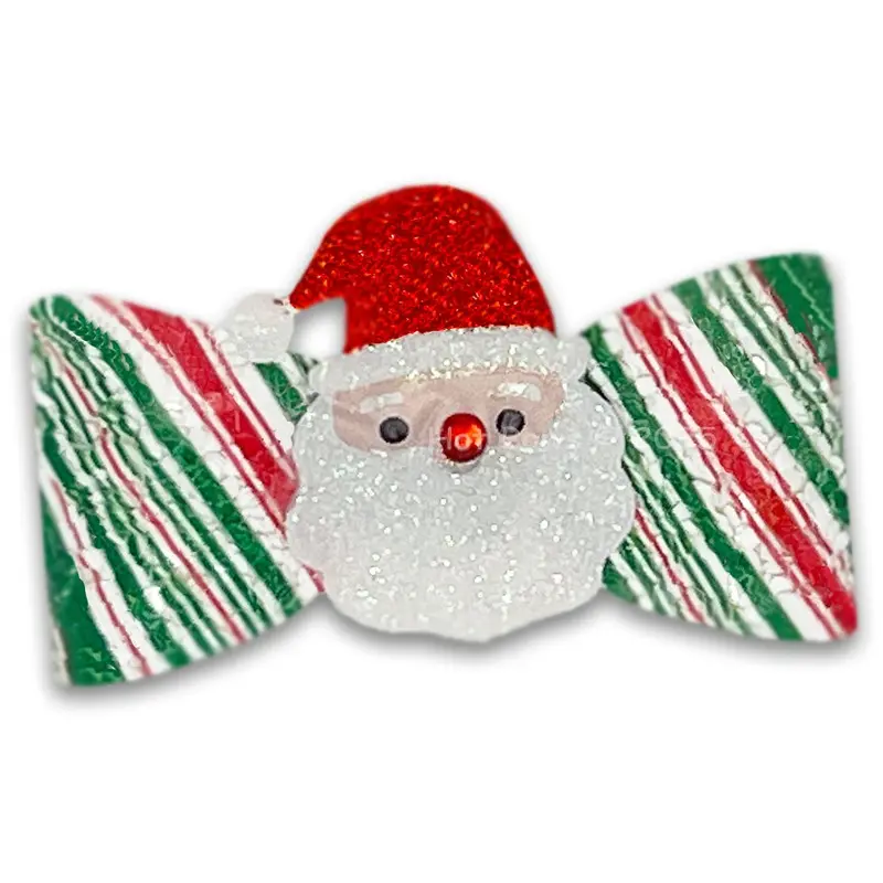 Santa Stripe Delight Hair Bow