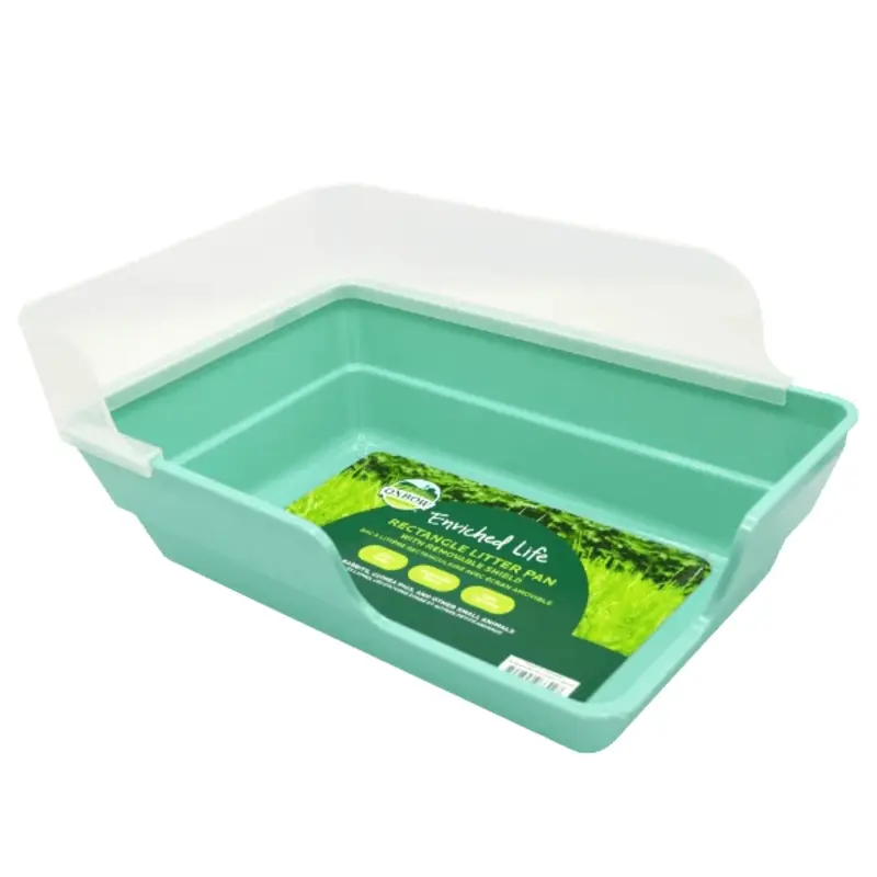 Oxbow Enriched Life - Rectangle Litter Pan with Removable Shield