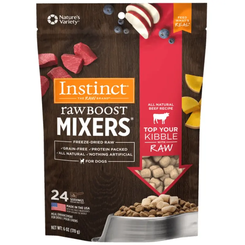 Instinct Raw Boost Mixers All Natural Beef Recipe Dog Food Topper, 6oz