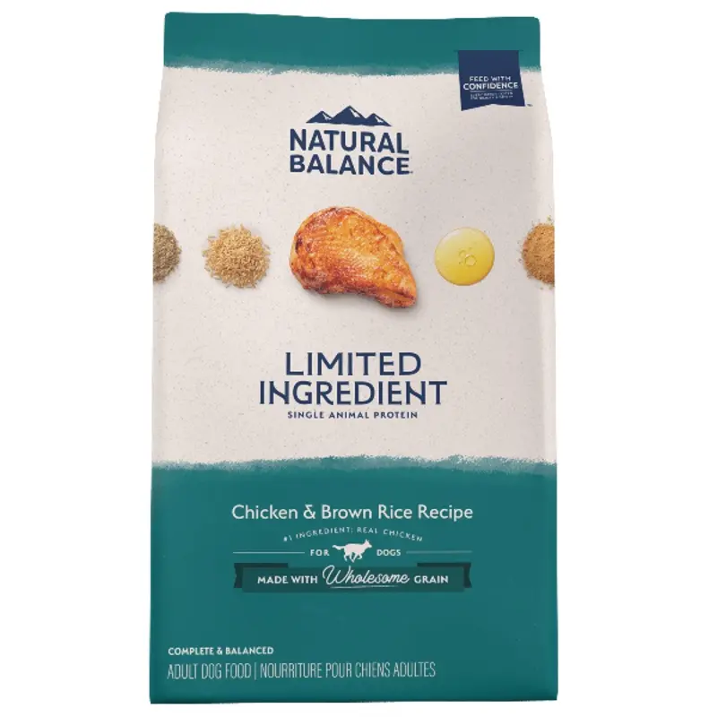 Natural Balance Limited Ingredient Chicken & Brown Rice Recipe Dry Dog Food, 24lb