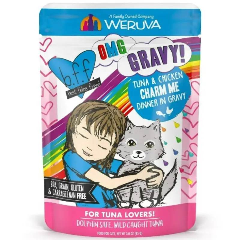 B.F.F. Charm Me Tuna & Chicken Dinner in Gravy Pouch Cat Food