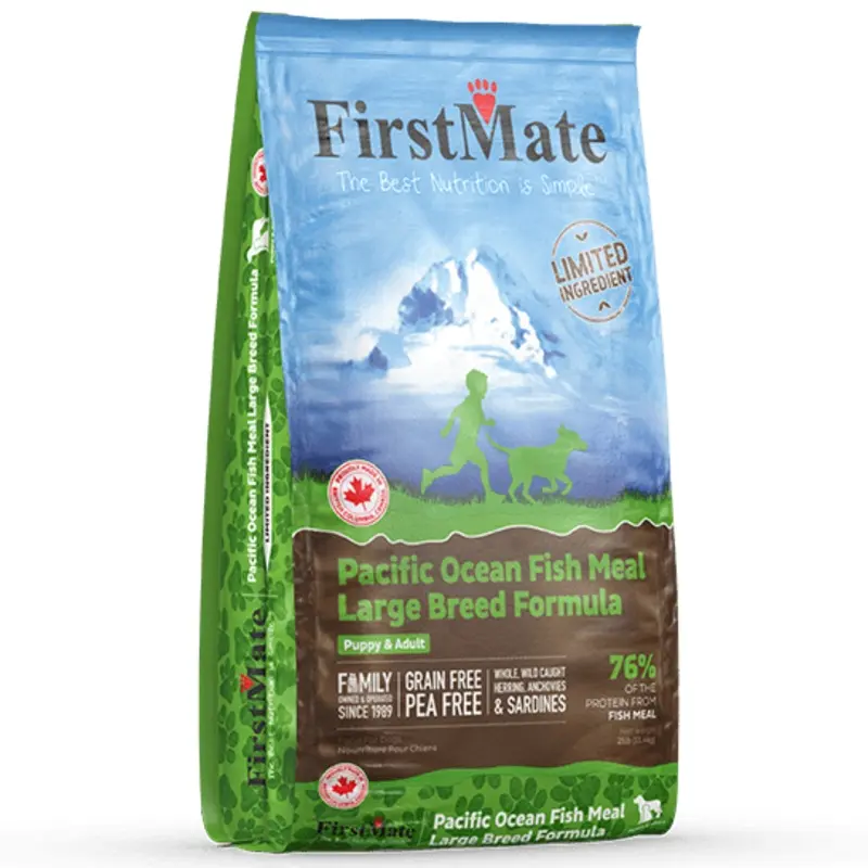 FirstMate LID Pacific Ocean Fish Meal Large Breed Formula Dry Dog Food, 25lb