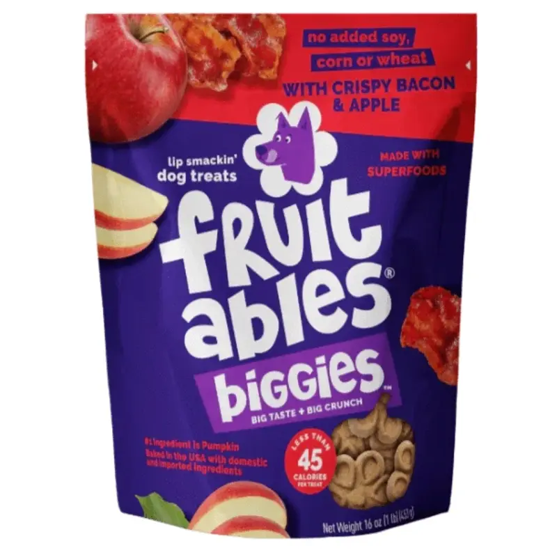 Fruitables Biggies Crispy Bacon & Apple Dog Treats