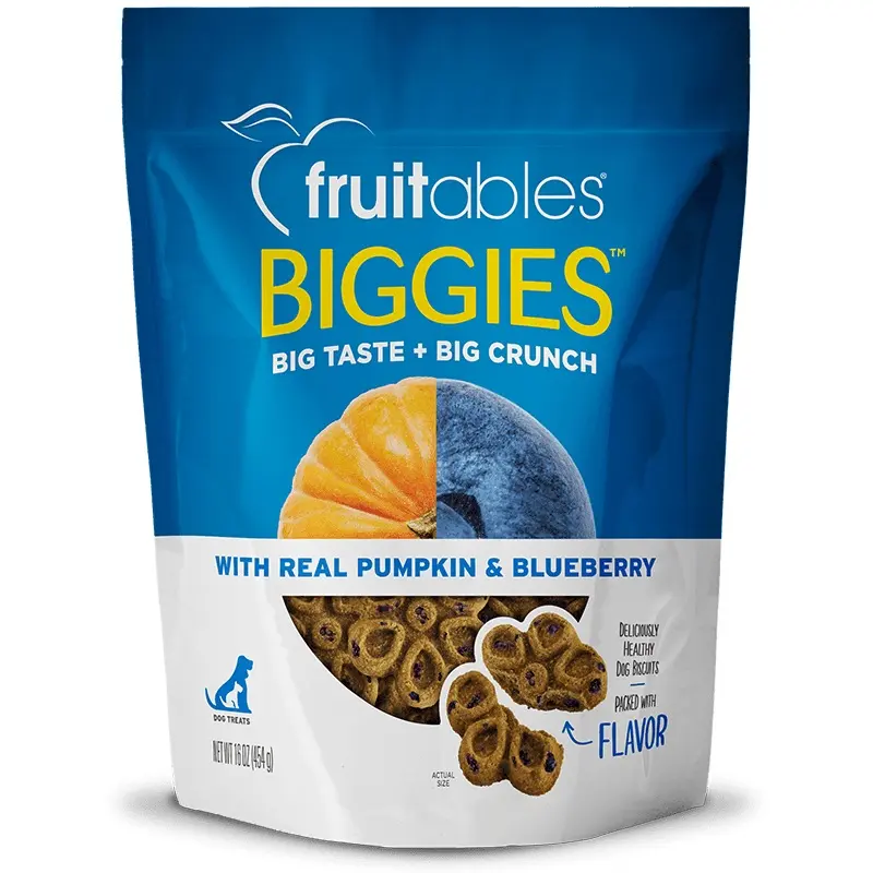 Fruitables Biggies Pumpkin & Blueberry Dog Treats