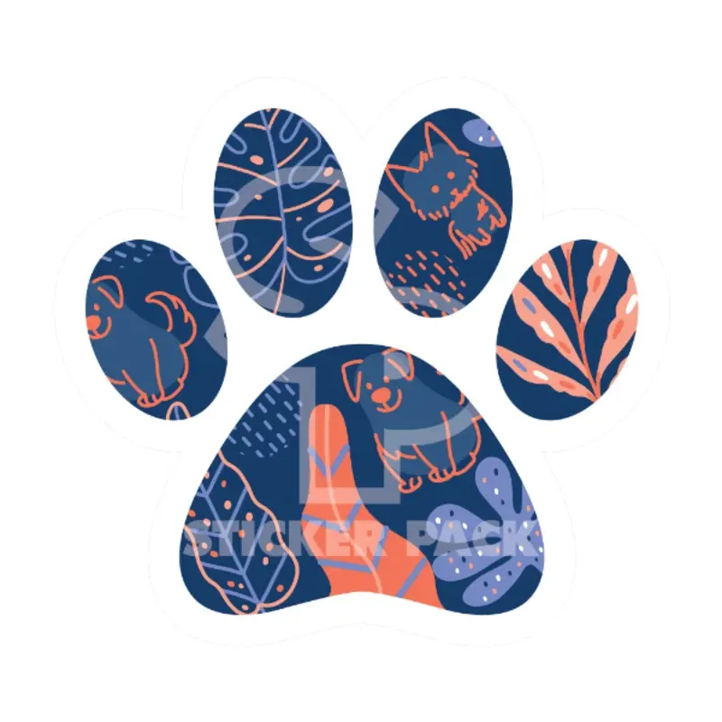 Sticker Pack Dog Paw - Pet Plants; Large Sticker