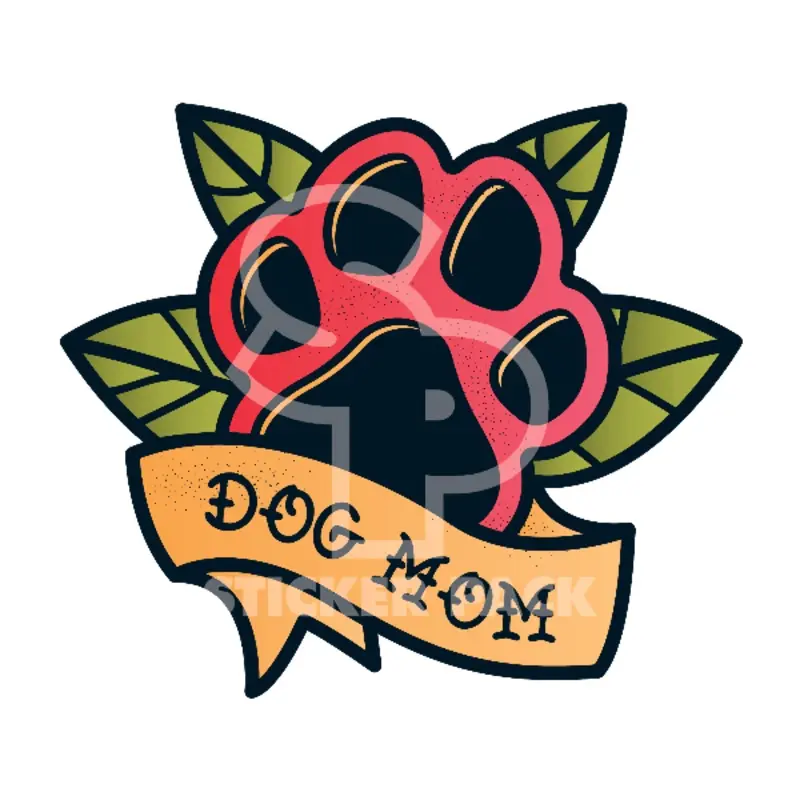 Sticker Pack Dog Sayings -Dog Mom; Small Sticker