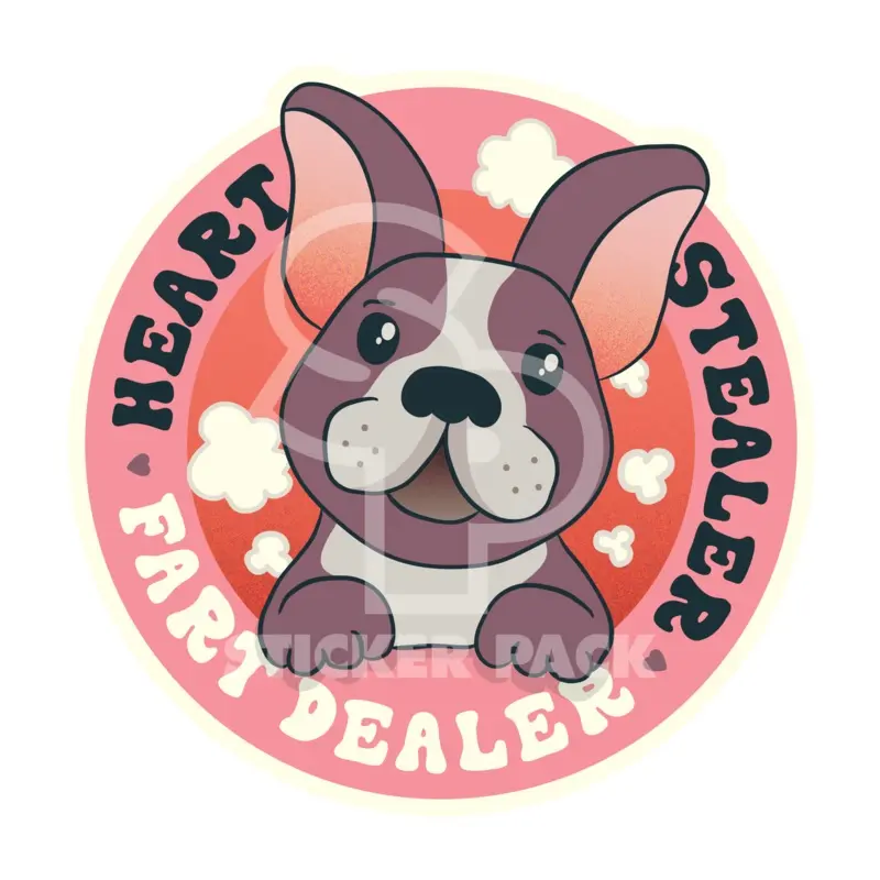 Sticker Pack Dog Sayings - Fart Dealer; Small Sticker