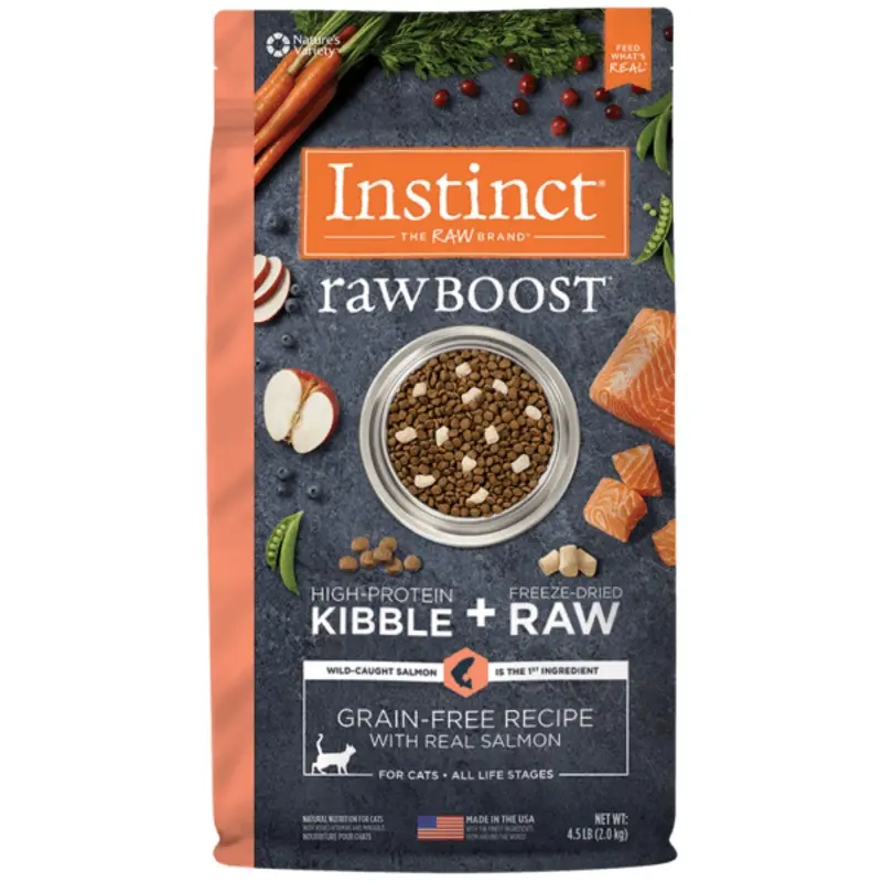 Instinct Raw Boost Real Salmon Recipe Dry Cat Food, 4.5lb