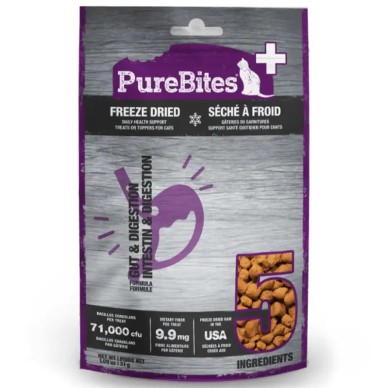 PureBites+ Digestion Freeze Dried Cat Treats, 31g
