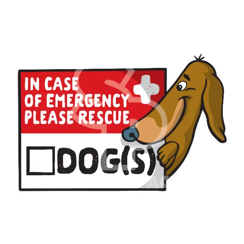 Sticker Pack Emergency Dog Rescue; Large Sticker