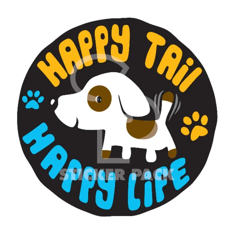 Sticker Pack Happy Tail Happy Life; Large Sticker