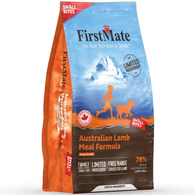 FirstMate LID Australian Lamb Meal Formula Small Bites Dry Dog Food, 4lb