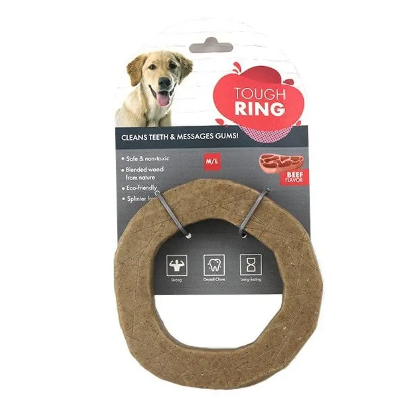 Good Dog Nylon Wood Blend Tough Ring Chew Toys