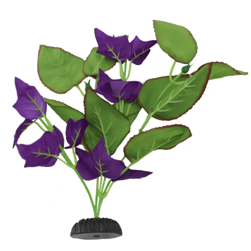 Fish Gear Green Bacopa & Purple Ivy Silk Aquarium Plant (8")