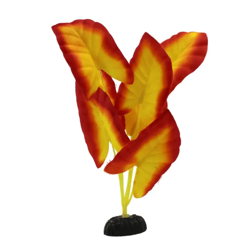 Fish Gear Red & Yellow Arrowhead Silk Aquarium Plant (8")