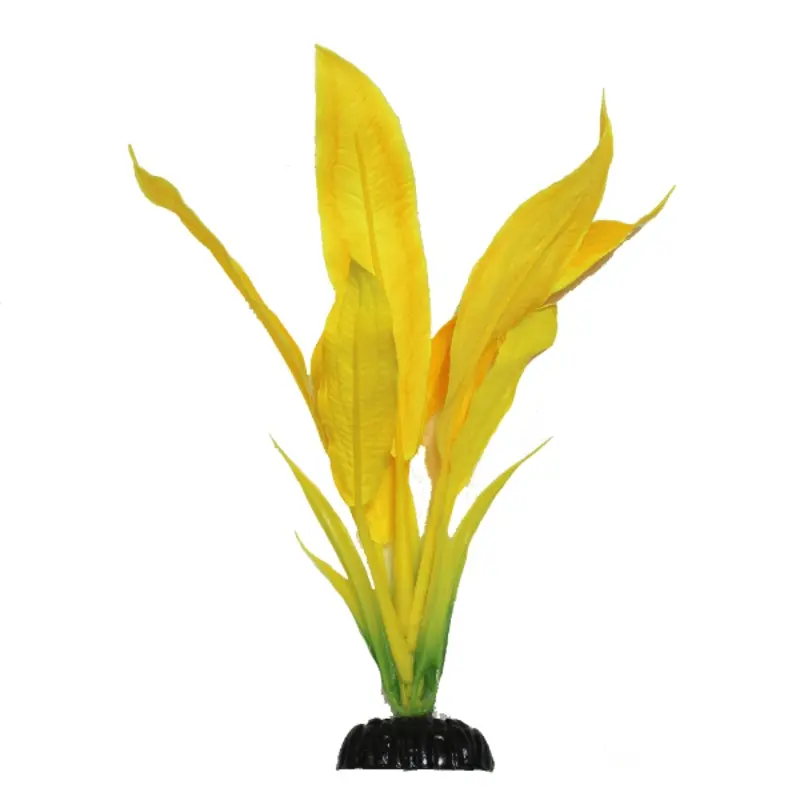 Fish Gear Yellow Sword Silk Aquarium Plant (8")
