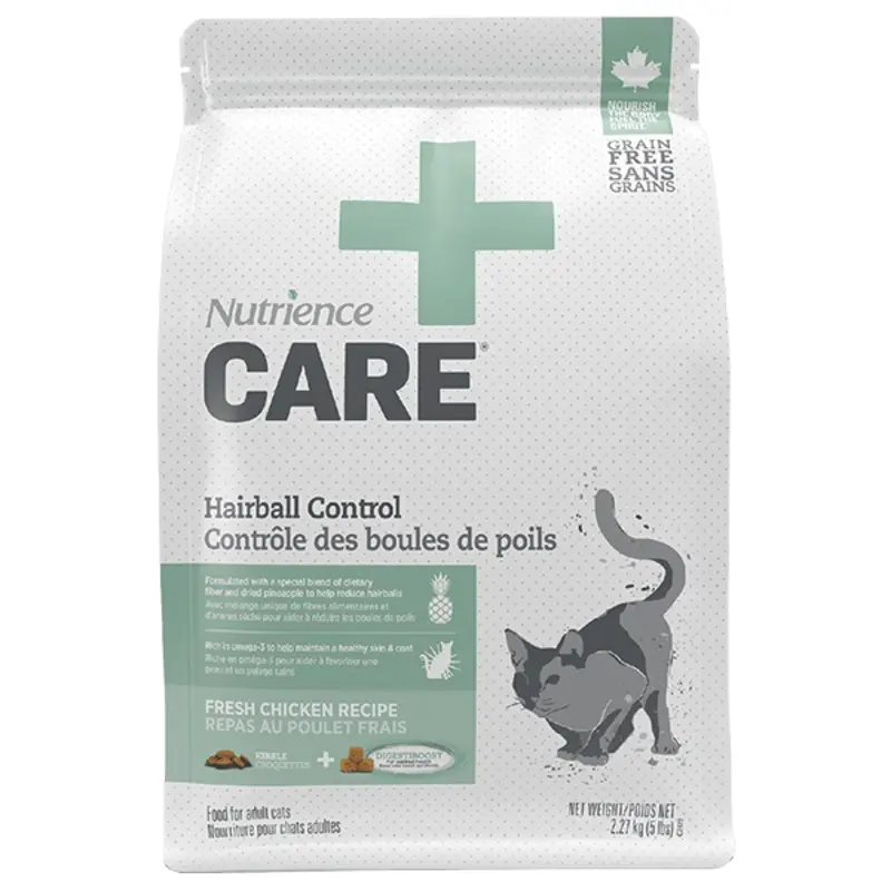 Nutrience Care+ Hairball Control Dry Cat Food, 2.27kg