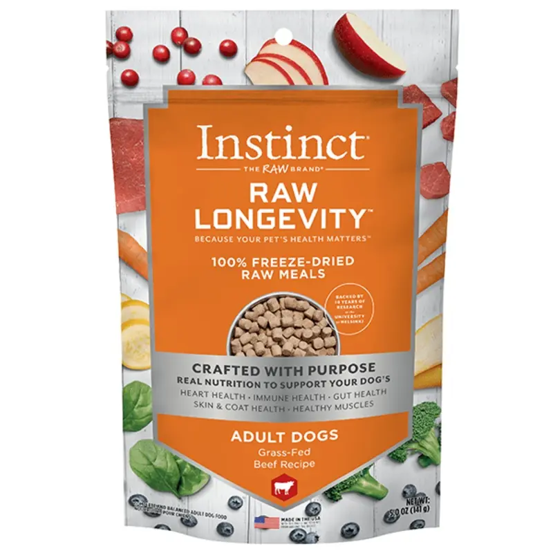 Instinct Raw Longevity Beef 100% Freeze Dried Dog Food