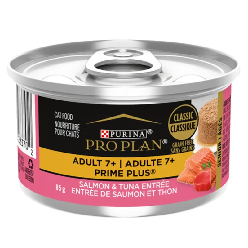 Purina Pro Plan Adult 7+ Prime Plus Salmon & Tuna Entree Canned Cat Food, 85g
