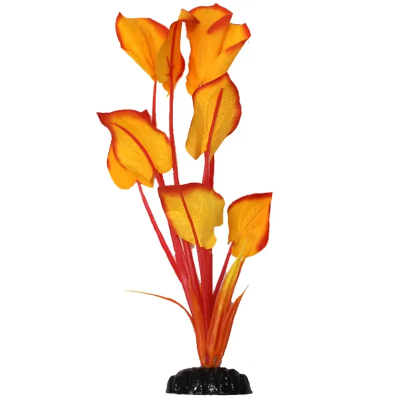 Fish Gear Orange Crypt Silk Aquarium Plant (12")
