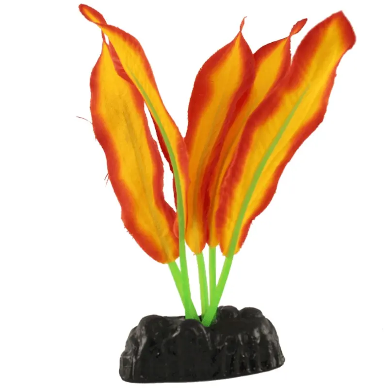 Fish Gear Orange Sword Silk Betta Plant (4")