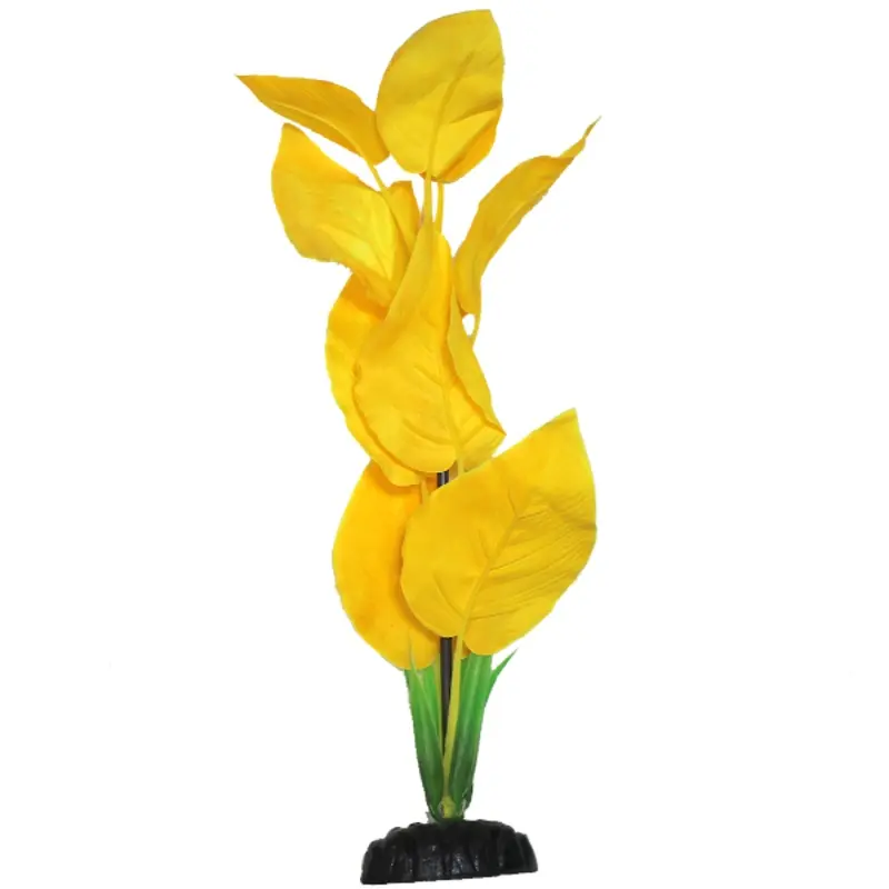 Fish Gear Yellow Crypt Silk Aquarium Plant (12")