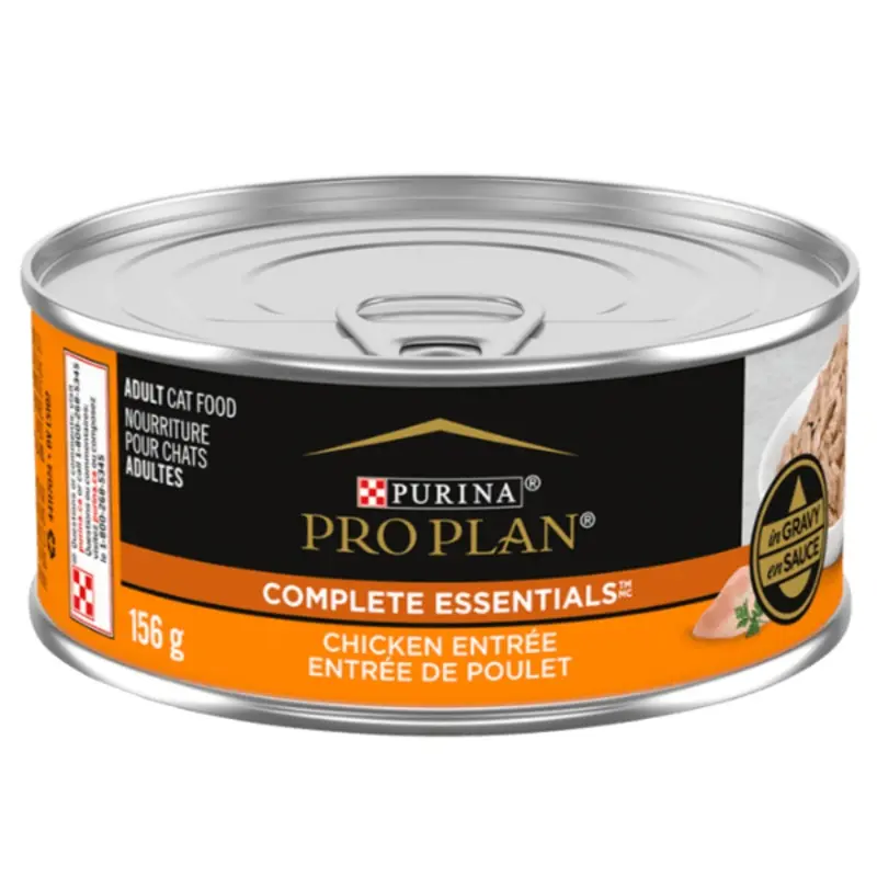 Purina Pro Plan Complete Essentials Chicken Entre in Gravy Canned Cat Food, 156g